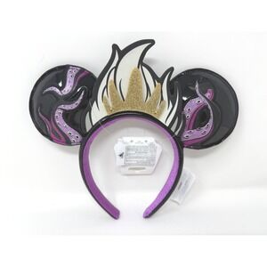Disney Parks Ursula Minnie Mouse Ears Headband Little Mermaid Villain Gold Crown